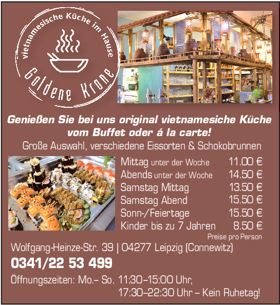 Restaurant Goldene Krone Leipzig Asiatisches Buffet Events Leipziger