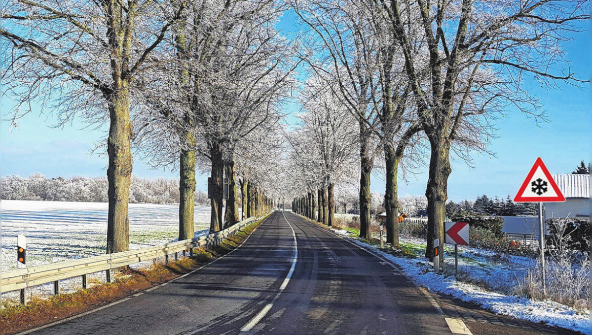 Schon im Herbst sind die Straßen glatt