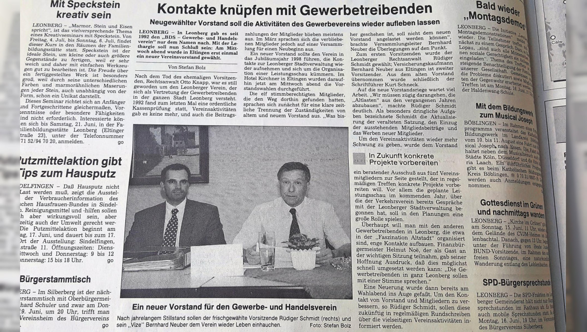 Mit dem Gewerbe- und Handelsverein hat es begonnen