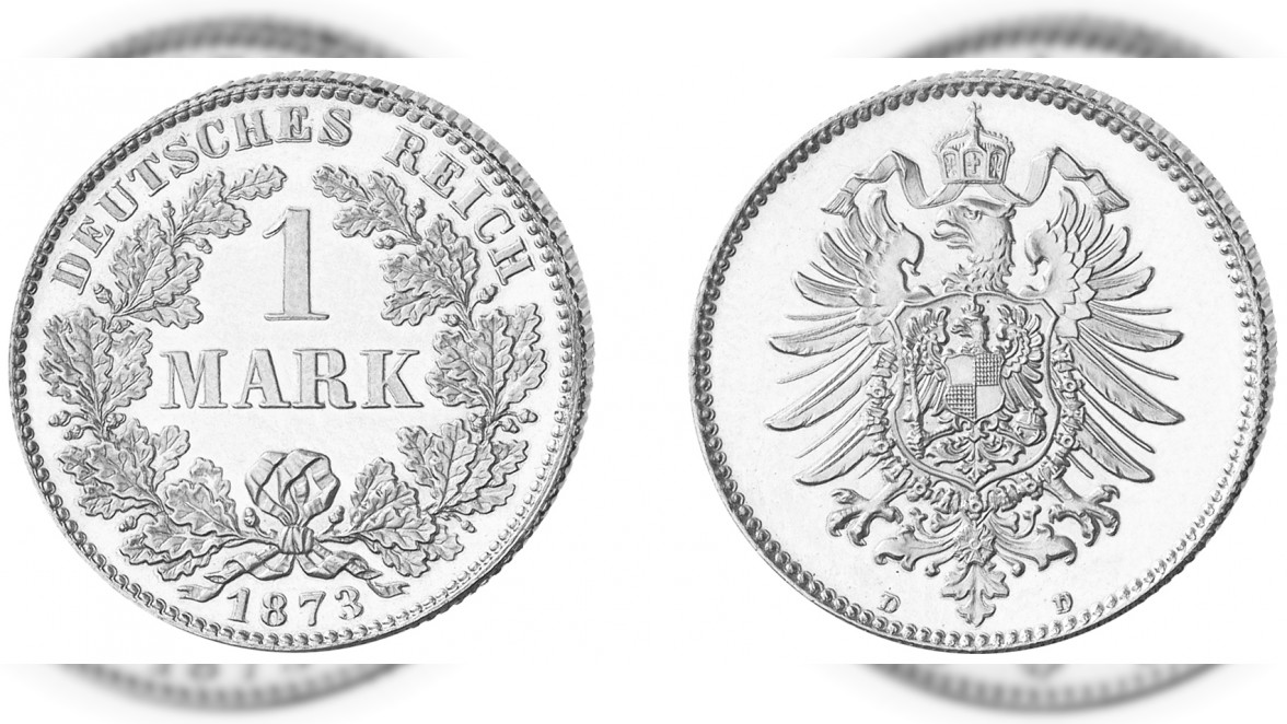 Die Deutsche Reichsmark in Silber. Foto: Emporium