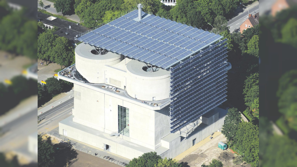 Ein Vorreiter der dezentralen Wärmeversorgung der Hansestadt ist der Energiebunker in Hamburg-Wilhelmsburg