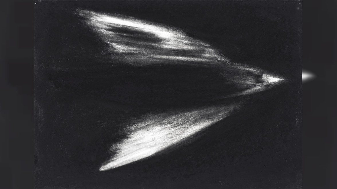 Vogel, 2021, Pastellkreide auf Papier, 29,5 x 42 cm. Foto: Ketterer Kunst
