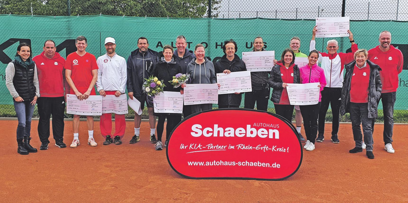 Ein Jahr nach der Flutkatastrophe konnte auf der Clubanlage des Tennisclub RW Bliesheim wieder der „KIA-Cup“ stattfinden