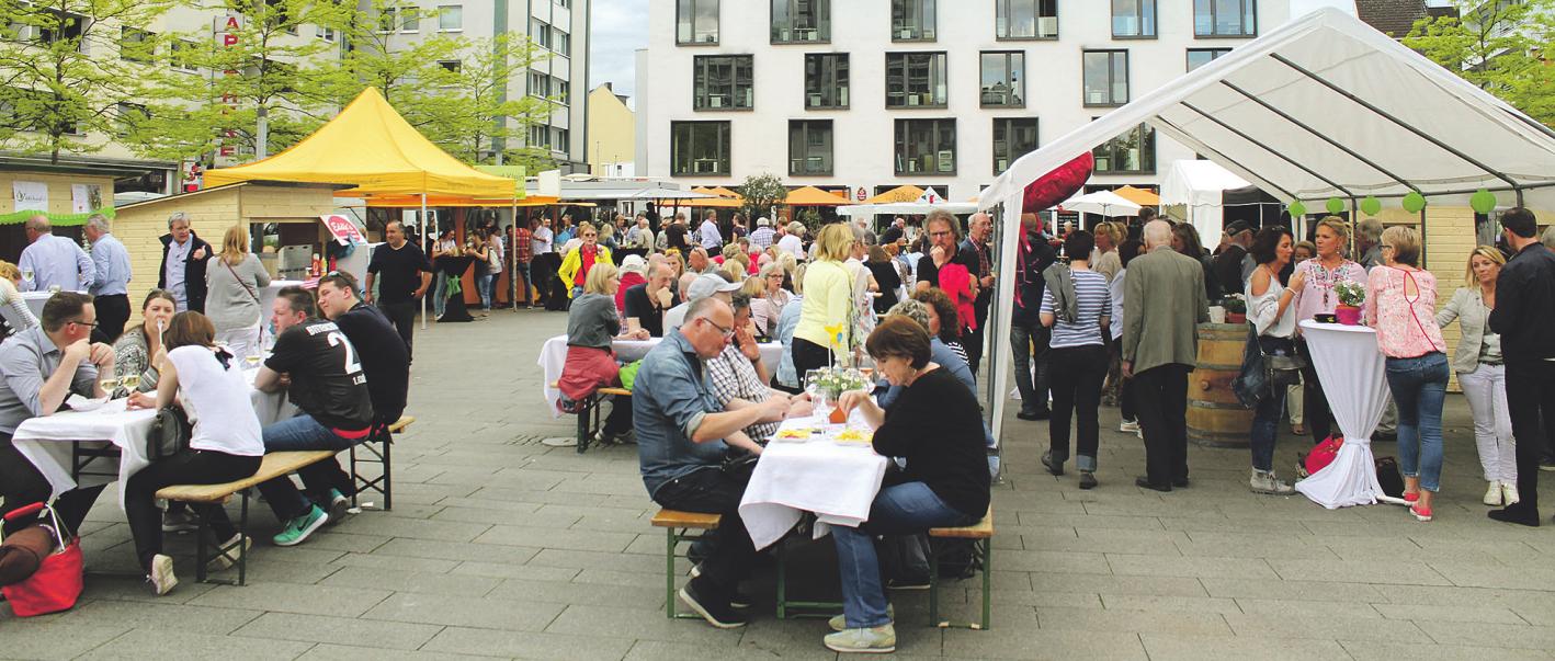 Auf dem Maternusplatz in Rodenkirchen findet die „Wine-Time“ statt