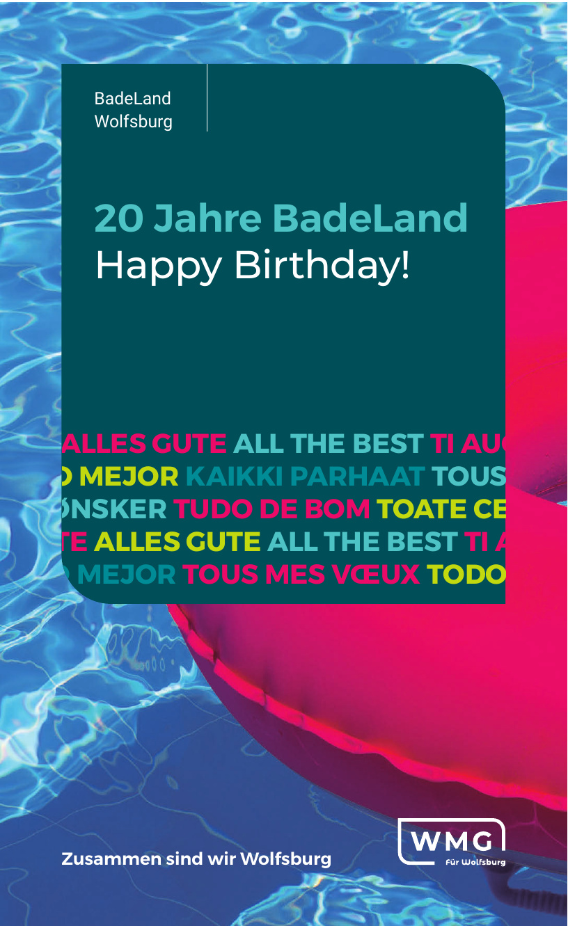 BadeLand Wolfsburg Freier Eintritt für Geburtstagskinder Wolfsburger Allgemeine Zeitung