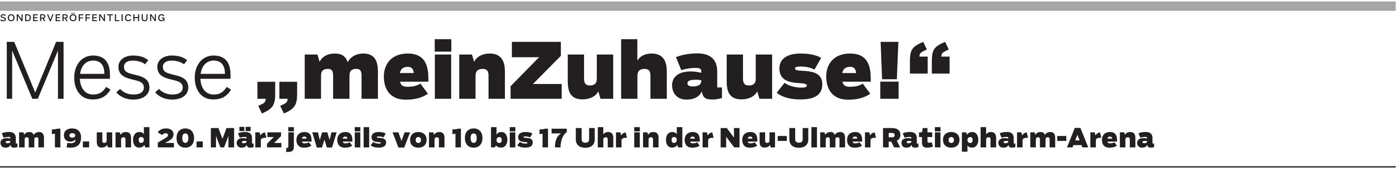 Bau- und Immobilienmesse in der Ratiopharm-Arena Neu-Ulm: Gut beraten rund um das Zuhause