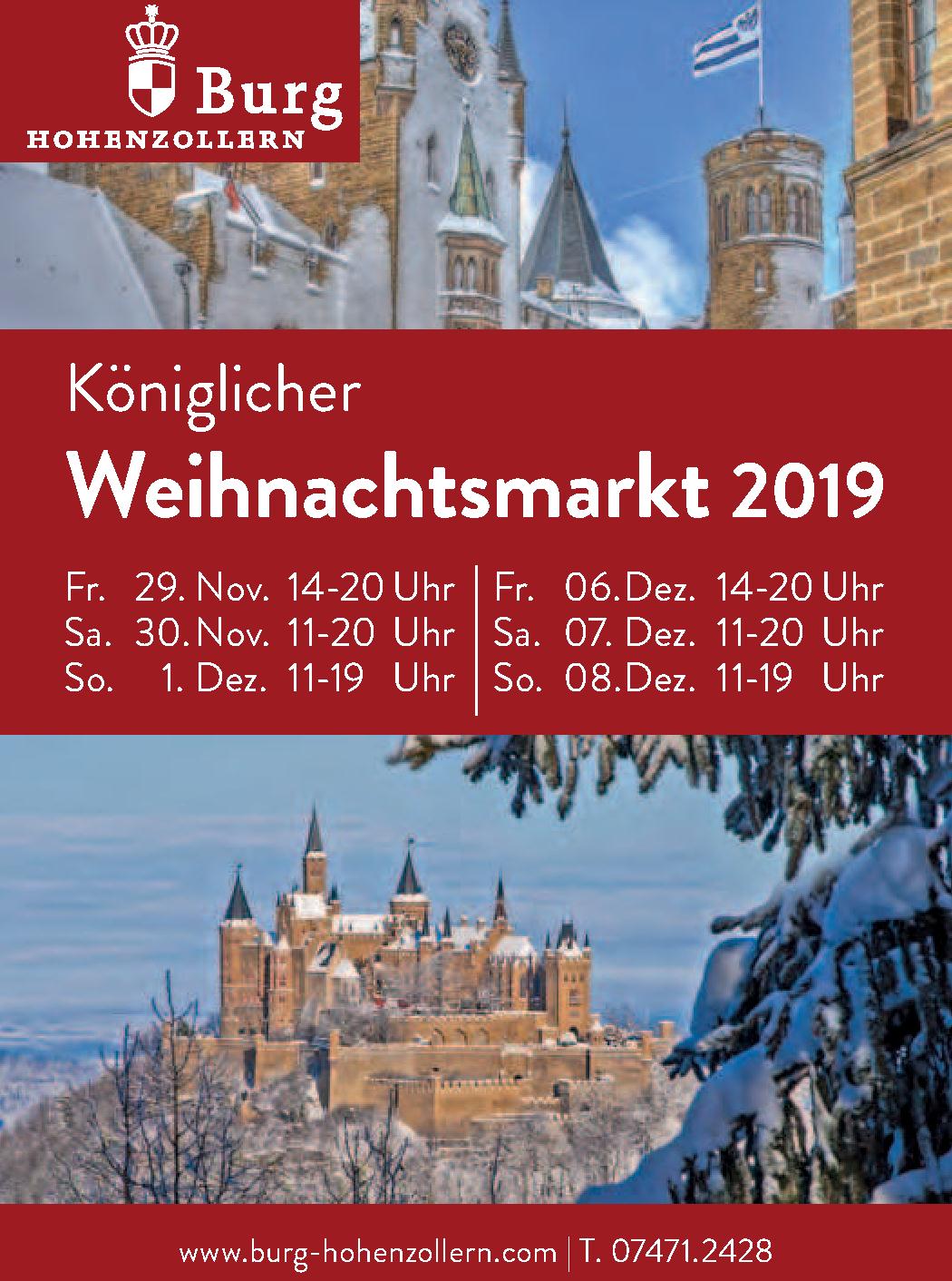 Königlicher Weihnachtsmarkt auf der Burg Hohenzollern Advent Südwest Presse