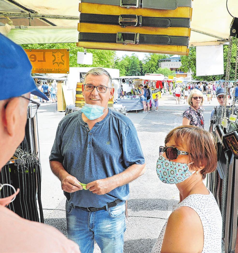 Marktmeisterin Bettina Ilg: Maskenpflicht auf dem Krämermarkt in  Schwäbisch Hall-4