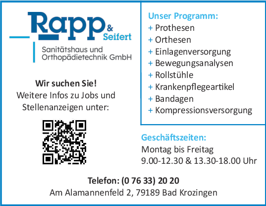 Rapp & Seifert Sanitätshaus Und Orthopädietechnik Gmbh sonderthemen.badische-zeitung.de