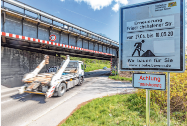 Die Friedrichshafener Straße ist für etwa drei Wochen gesperrt