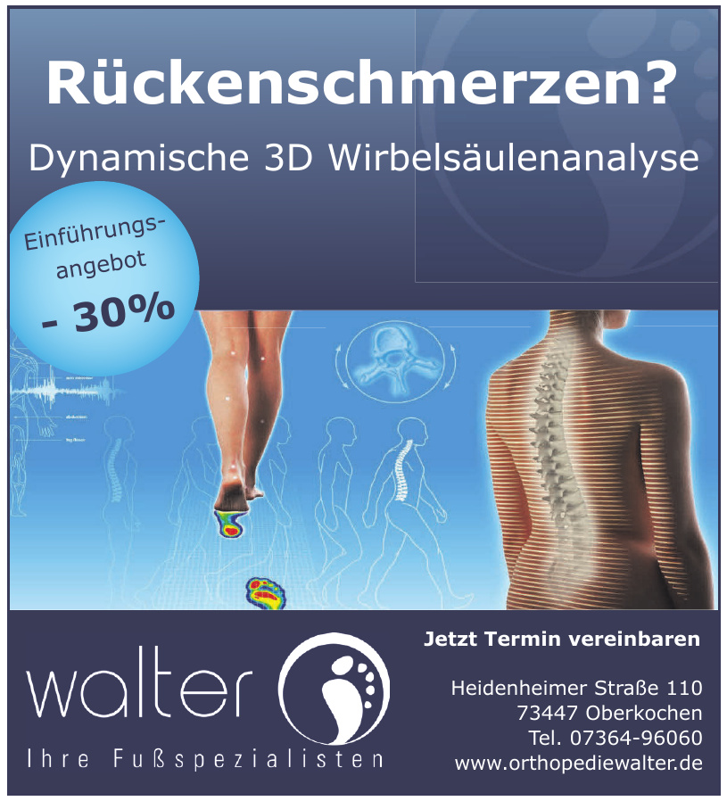 Orthopädie Walter Oberkochen: 3D/4D Haltungsvermessung - Schwäbischer ...