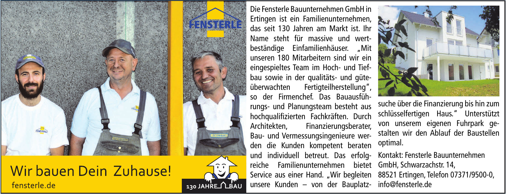 Fensterle Bauunternehmen Ertingen Massives Einfamilienhaus