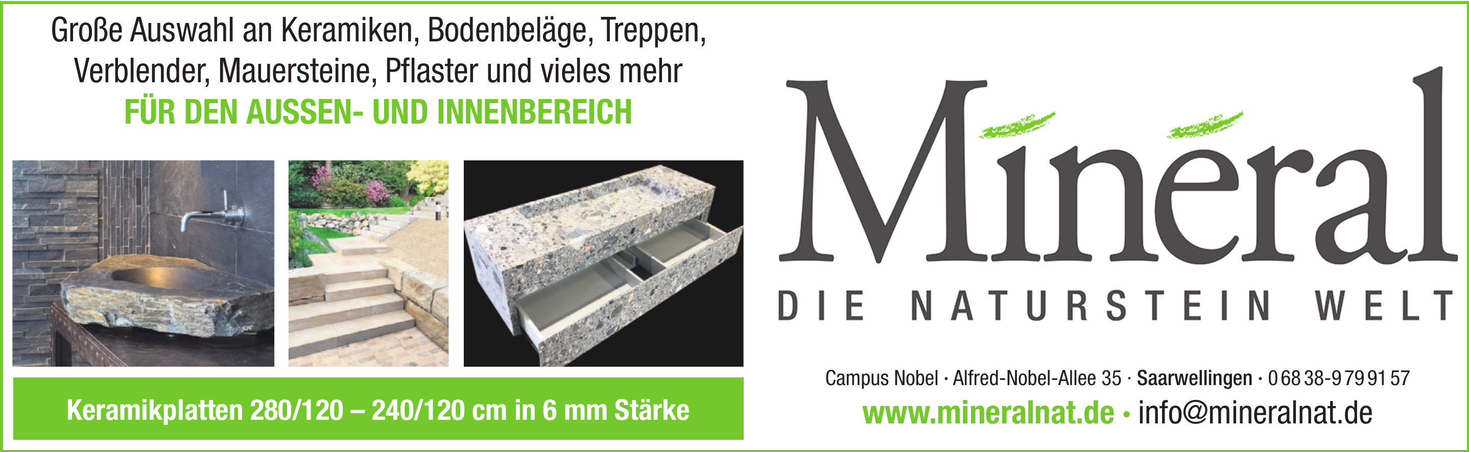 Minéral Die Natursteinwelt auf dem Campus Nobel in Saarwellingen