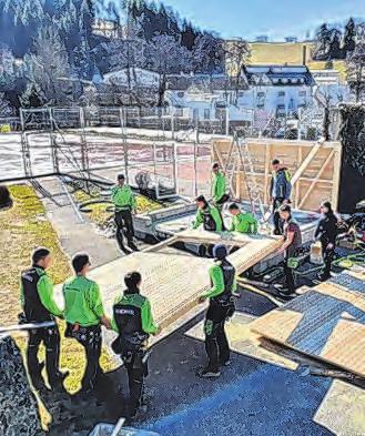 Lehrlinge bauen Gerätehaus für den Tennisverein-2