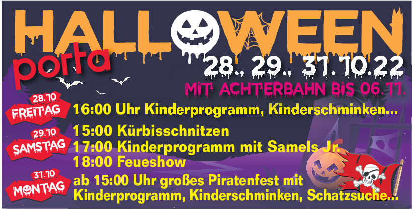Sonderthemen PORTA Berlin Mahlsdorf HalloweenKinderprogramm 2022