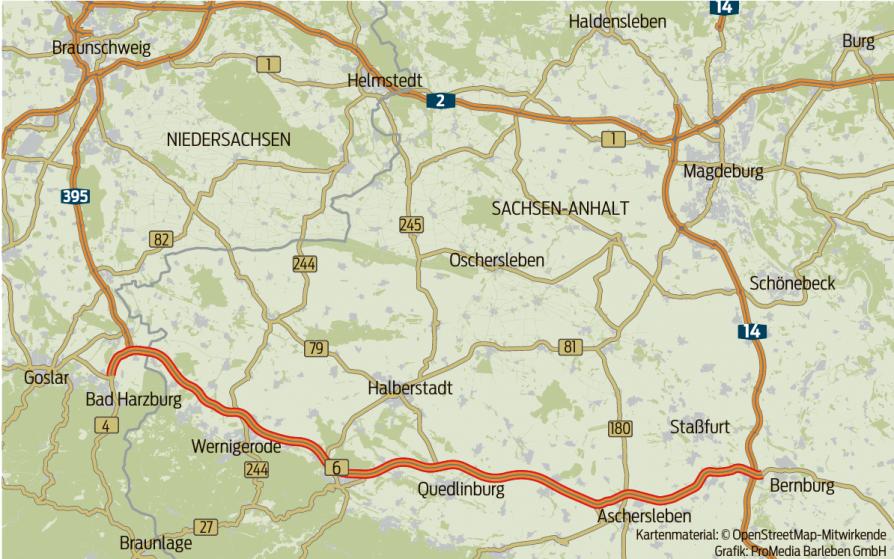 Ab Januar nächsten Jahres heißt es: Harzautobahn A36-2