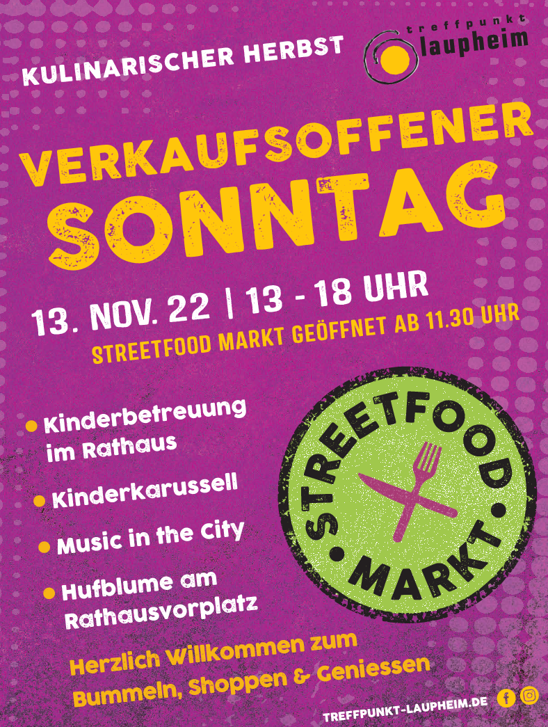 Sonntag Markt In Der Nähe Treffpunkt Laupheim: Verkaufssonntag & Streetfood-Markt - Schwäbischer