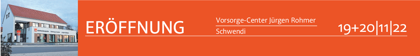 Neues Vorsorge-Center in Schwendi: Helle Büroräumlichkeiten zum Arbeiten, so Jürgen Rohmer