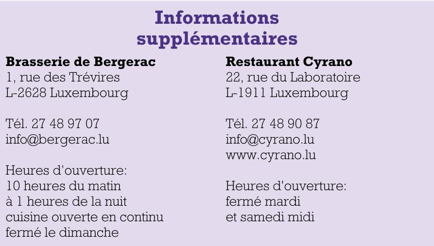 Gastronomie avec Cyrano de Bergerac à Bonnevoie-7