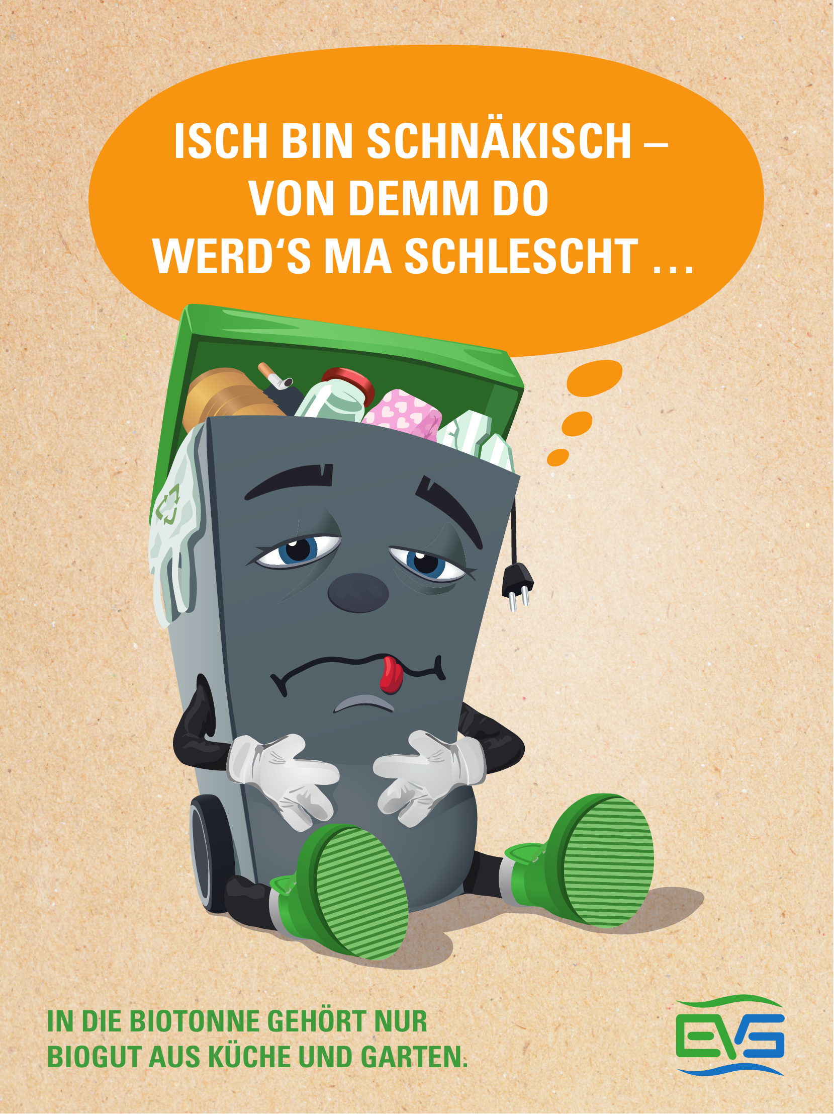 In die Biotonne gehört nur Biogut aus Küche und Garten! BILD