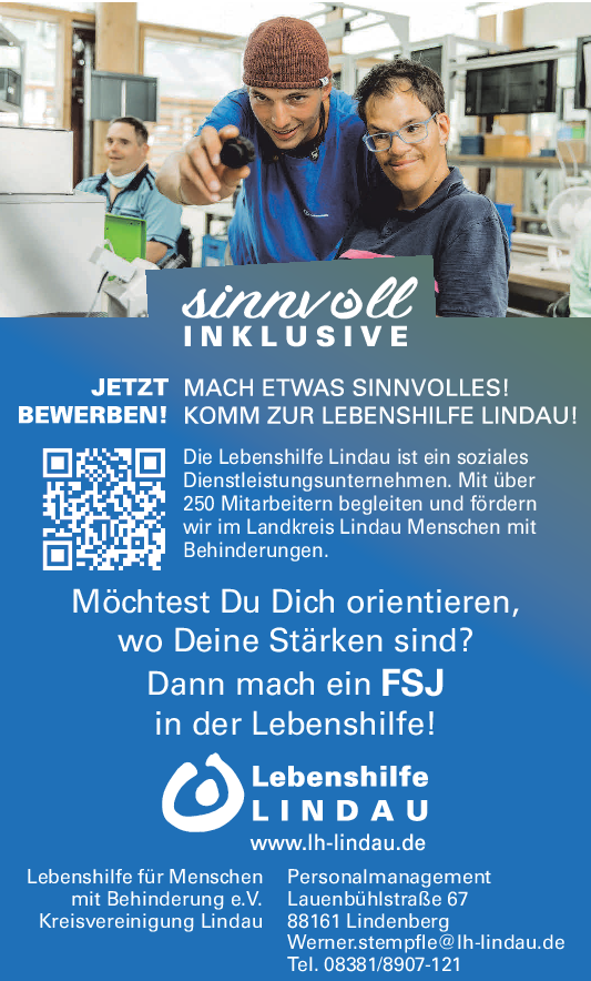 In der Lindauer Zeitung sprechen einige FSJ´ler über ihre bisherigen Erkenntnisse Schwäbischer