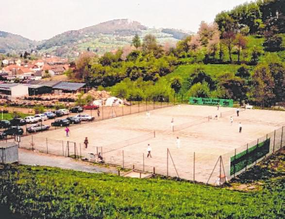 Die Tennisanlage in Reichenbach nach ihrer Fertigstellung. BILD: FRED