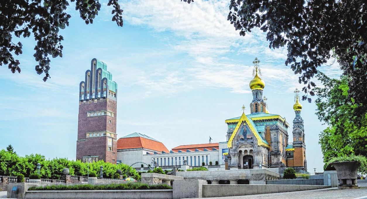 Die Unesco zeichnet im Juli die Mathildenhöhe in Darmstadt als Welterbestätte aus. BILD: THOMAS NEU