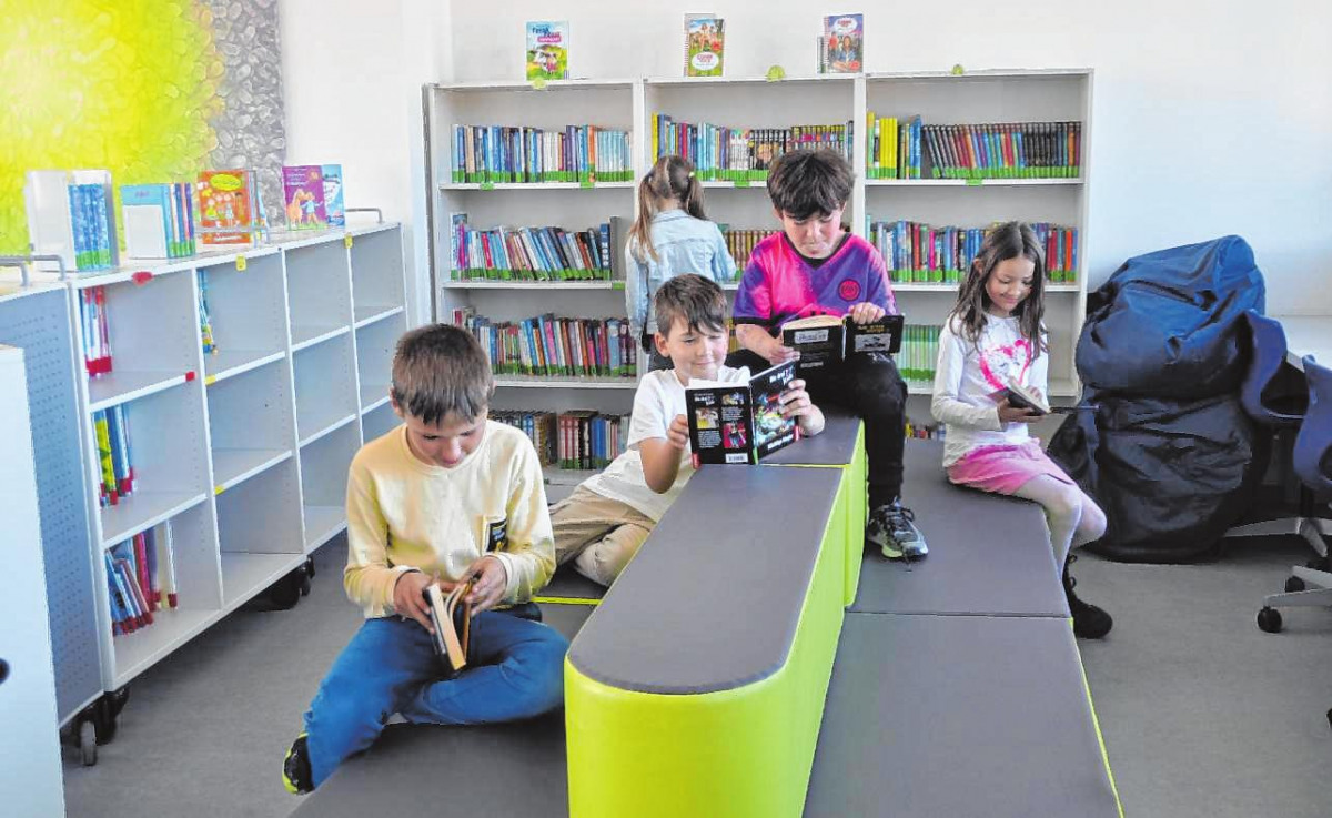 Die neue Bücherei in der Felsenmeerschule BILD: CF