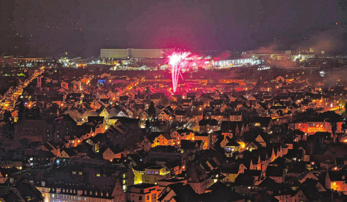 Der Himmel über Heppenheim zum Jahreswechsel: Kaum Feuerwerk zu sehen. BILD: THOMAS ZELINGER