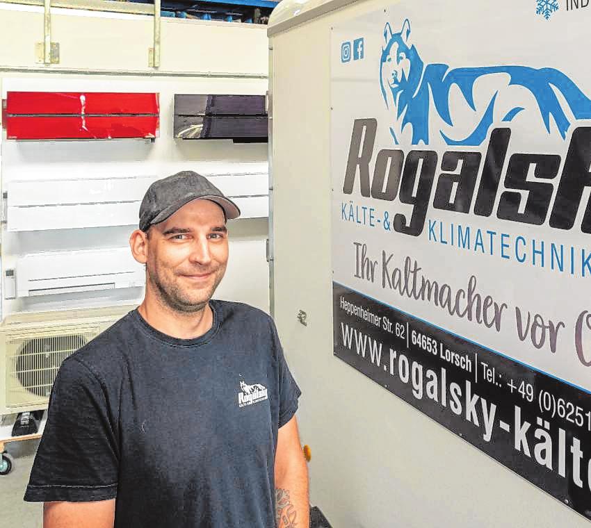 Christian Rogalsky, der seinen eigenen Betrieb in Lorsch erst 2021 gründete, ist schon dabei, ihn auszubauen. BILD: ZELINGER