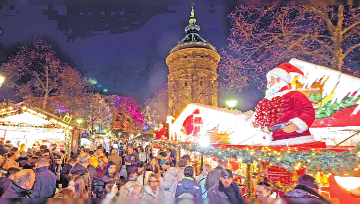 Weihnachtsmarkt am Wasserturm 2022 lädt zum Bummeln und Verweilen nach Mannheim ein 