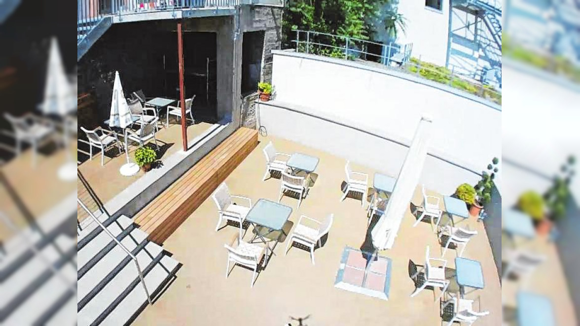 Die Terrasse des Modernen Theaters wird im Sommer gerne für Veranstaltungen genutzt. BILD: MODERNES THEATER WEINHEIM