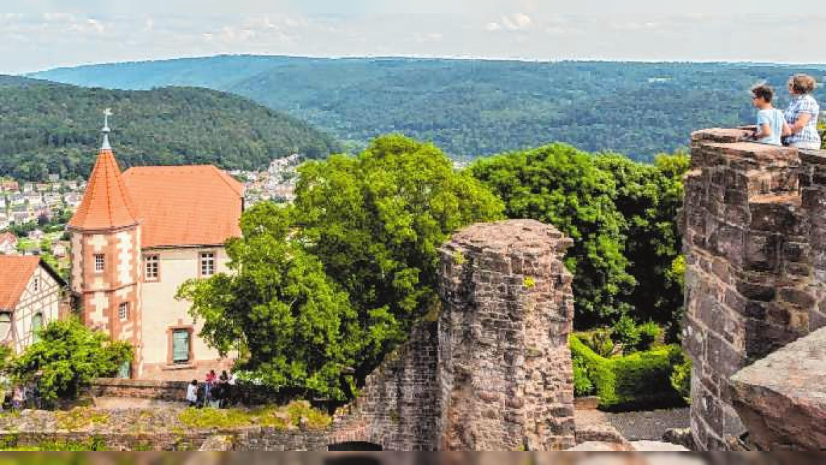 Von der Ruine der Burg Dilsberg lässt sich ein herrlicher Ausblick genießen. Bild: Stadt Neckargemünd/Andreas Held