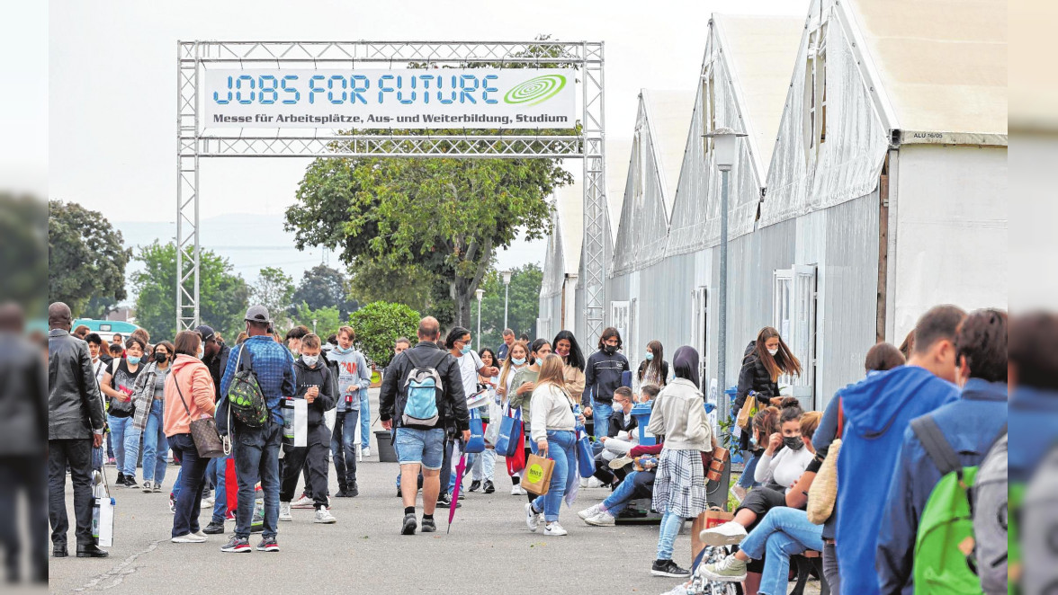 Drei Tage lang findet von Donnerstag bis Samstag, 15. bis 17. September, die Jobs for Future auf dem Maimarktgelände statt. BILD: JOBS FOR FUTURE
