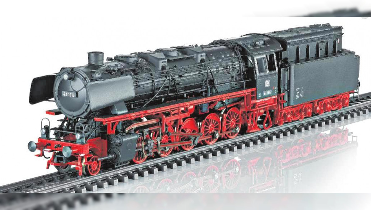 Zuverlässige Dampflokomotive als märklin-Modell-Lok 44 beim Modellbahntreff Mannheim