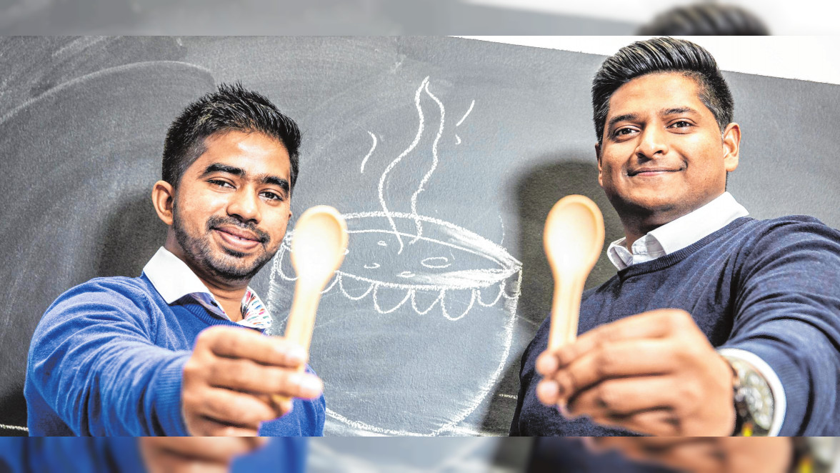Guten Appetit: Die Frenvi-Gründer Phani Gopala (I.) und Abhi Ramachandran. Bild: Frenvi