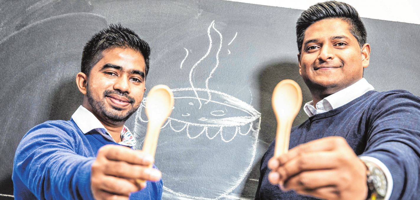 Guten Appetit: Die Frenvi-Gründer Phani Gopala (I.) und Abhi Ramachandran. Bild: Frenvi