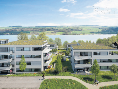 Gesamtüberbauung Widenmatt in Beinwil am See: Architektur besteht aus Eigentumswohnungen und Aparthotel 