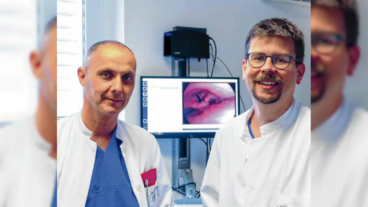 Chefarzt Dr. Sascha Chmiel und leitender Oberarzt Dr. Wolfgang Wistuba der Klinik St. Josef Buchloe sind Spezialisten im Bereich der Inneren Medizin