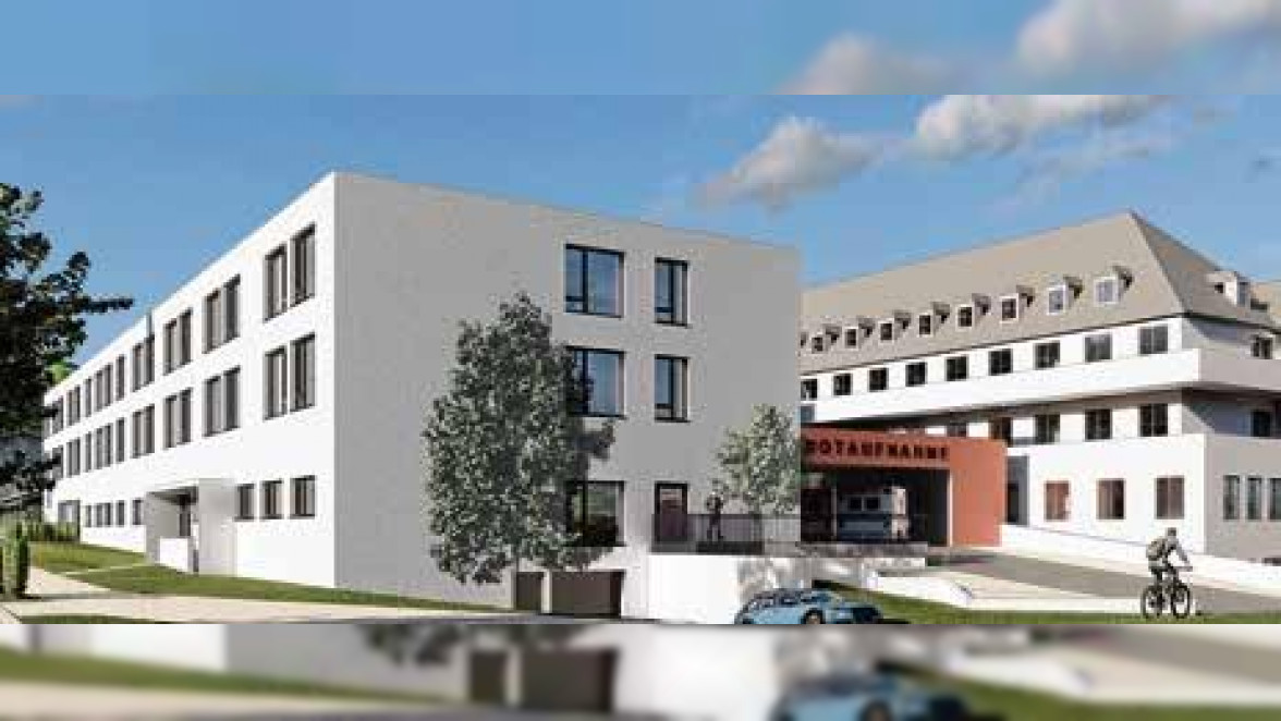So soll der Erweiterungsbau auf der Südseite der Klinik aussehen. Visualisierung: Architekturbüro Babel-Rampp, Pfronten
