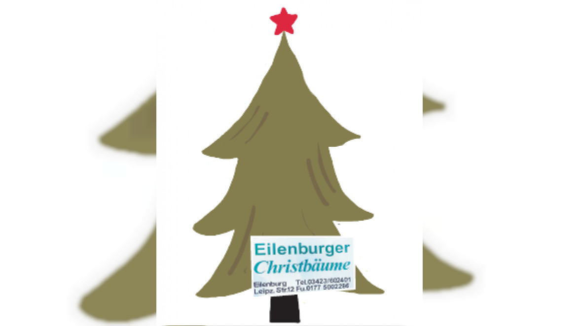 Familie Klepel baut Weihnachtstannen in Eilenburg an