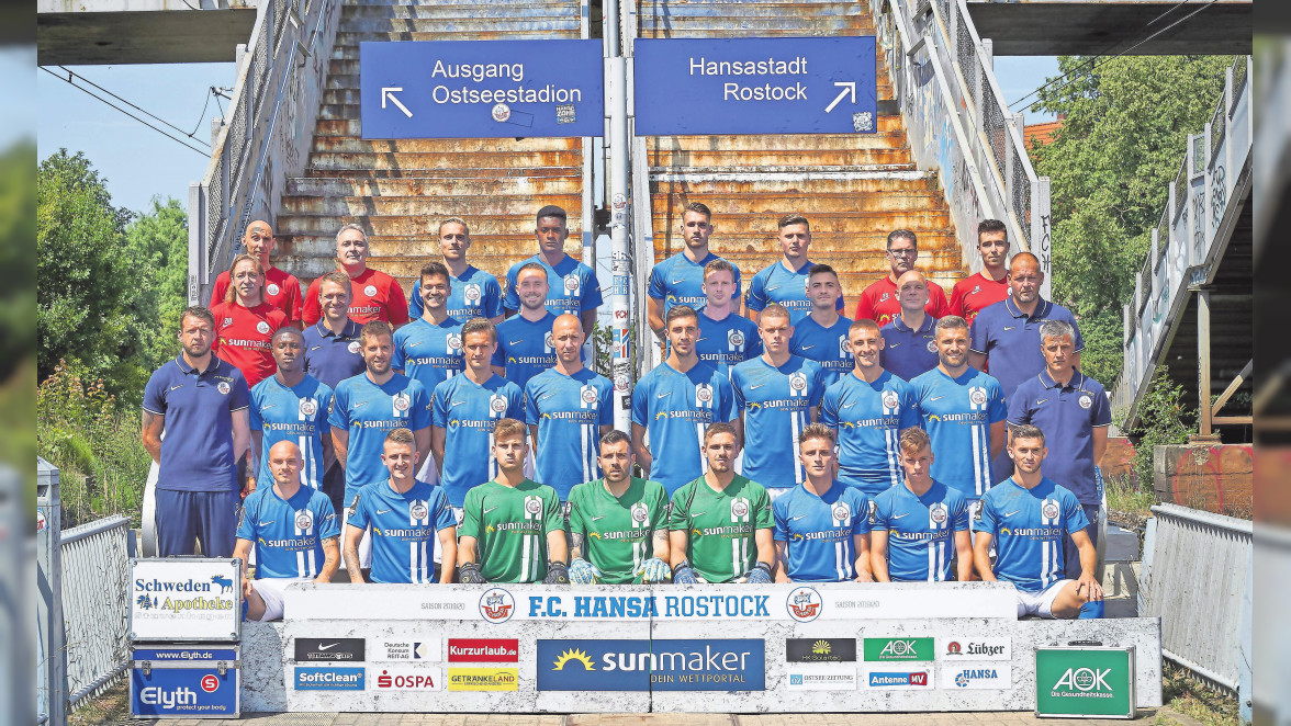 Das Team des FC Hansa Rostock für die Drittliga-Saison 2019/20