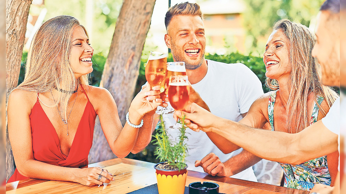 Biergärten, Eiscafés und Sonnenterrassen