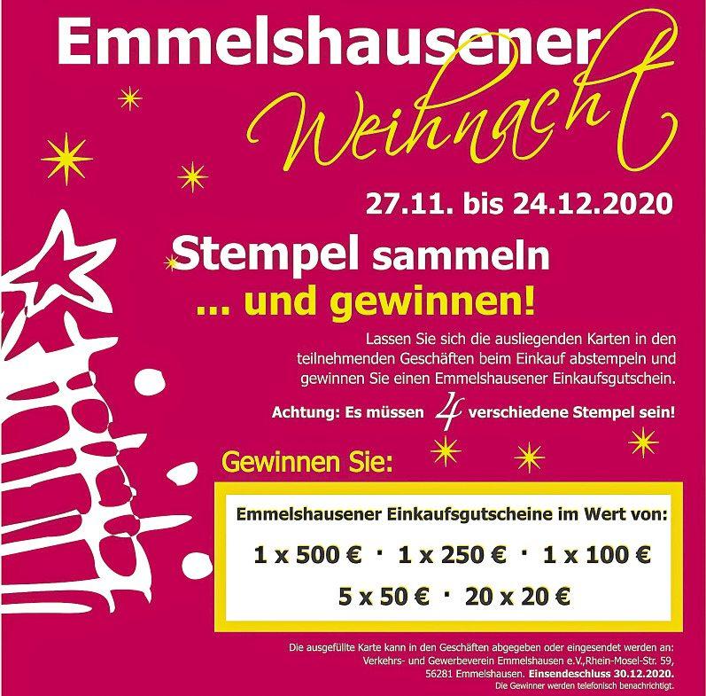 Weihnachtsgewinnspiel in Emmelshausen