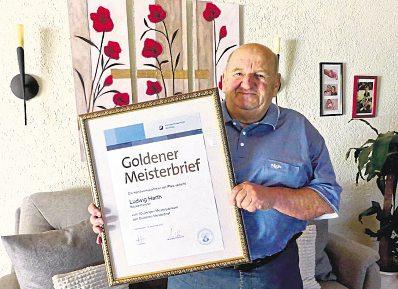 Goldener Meisterbrief für Ludwig Harth
