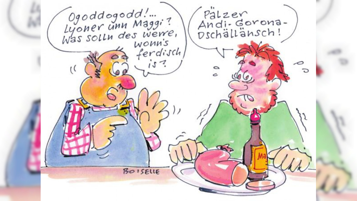 Dicker Bauch und rote Nase