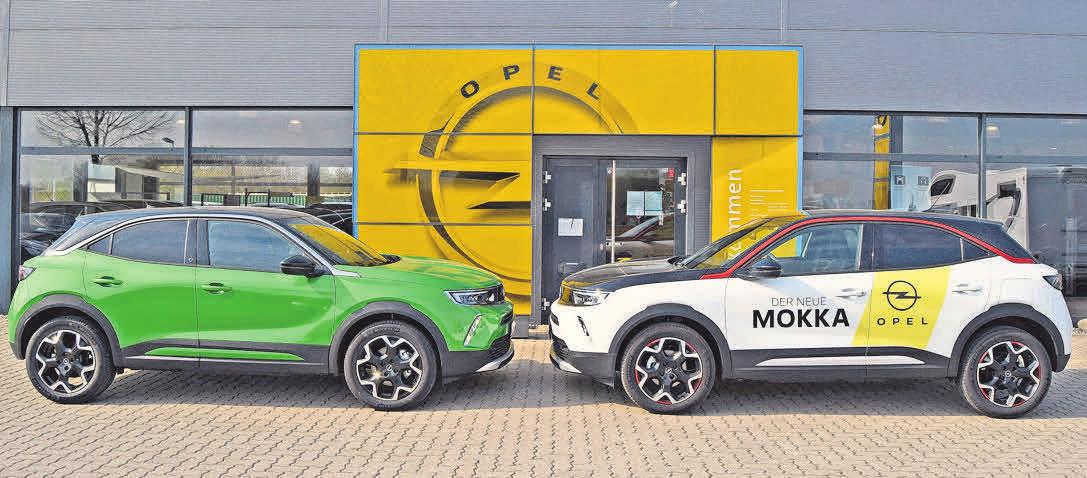 Der Mokka steht im Reinfelder Autohaus Vick als Benziner oder Elektrofahrzeug für Probefahrten bereit. Foto: Petra Dreu